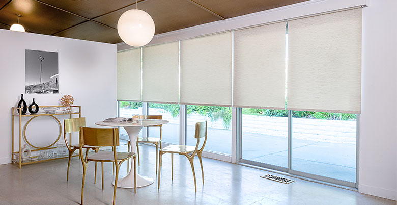 Roller Shade in a Dining Room