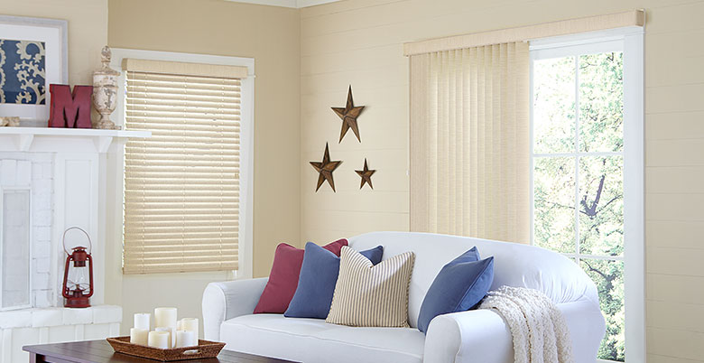 Vertical Blinds in a Living Room